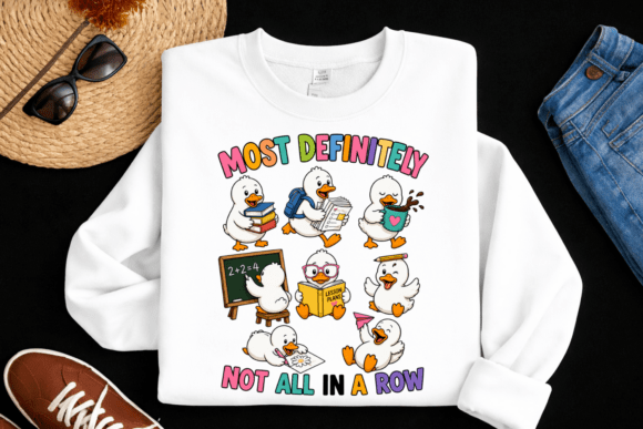 Funny Teacher Duck PNG, Teacher Humor: Strategic Design Assets for Educators and Creators