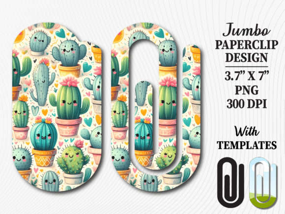 Kawaii Cactus Succulent Jumbo Paperclip
