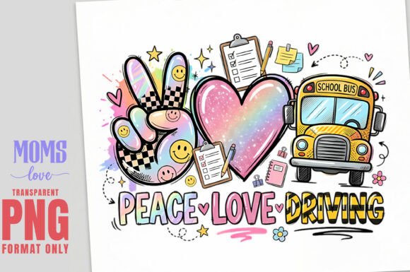 Peace Love Driving Png Sublimation