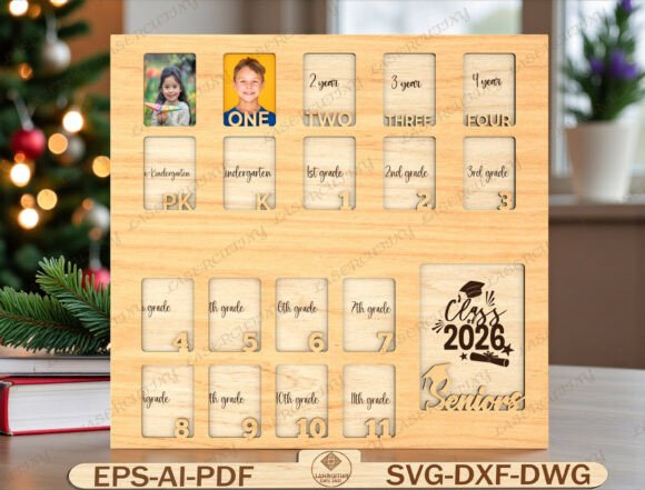 School Years Photo Frame SVG