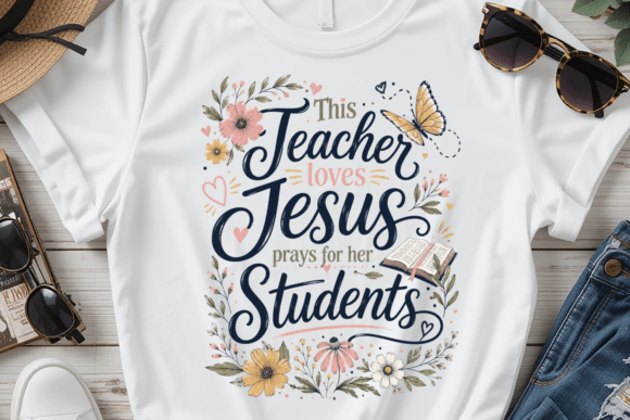 Teacher Prays for Her Students PNG