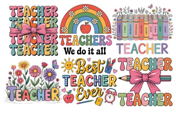 Teacher Shirt PNG Bundle