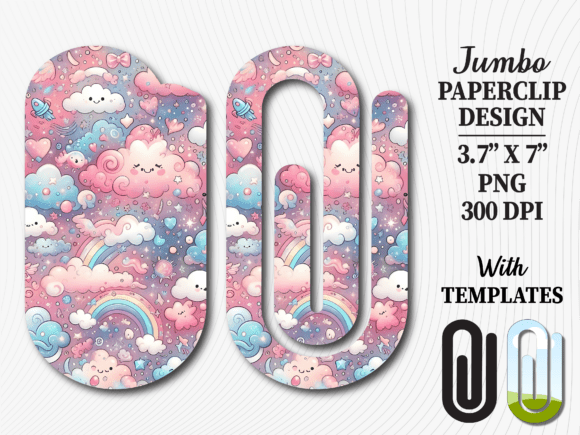 The Pastel Cloud Rainbow Jumbo Paperclip: A Digital Design Solution for Creative Professionals